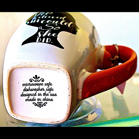 “SHE BELIEVED SHE COULD SO SHE DID” MUG CUP COFFEE CROSS - Picture 5 of 7